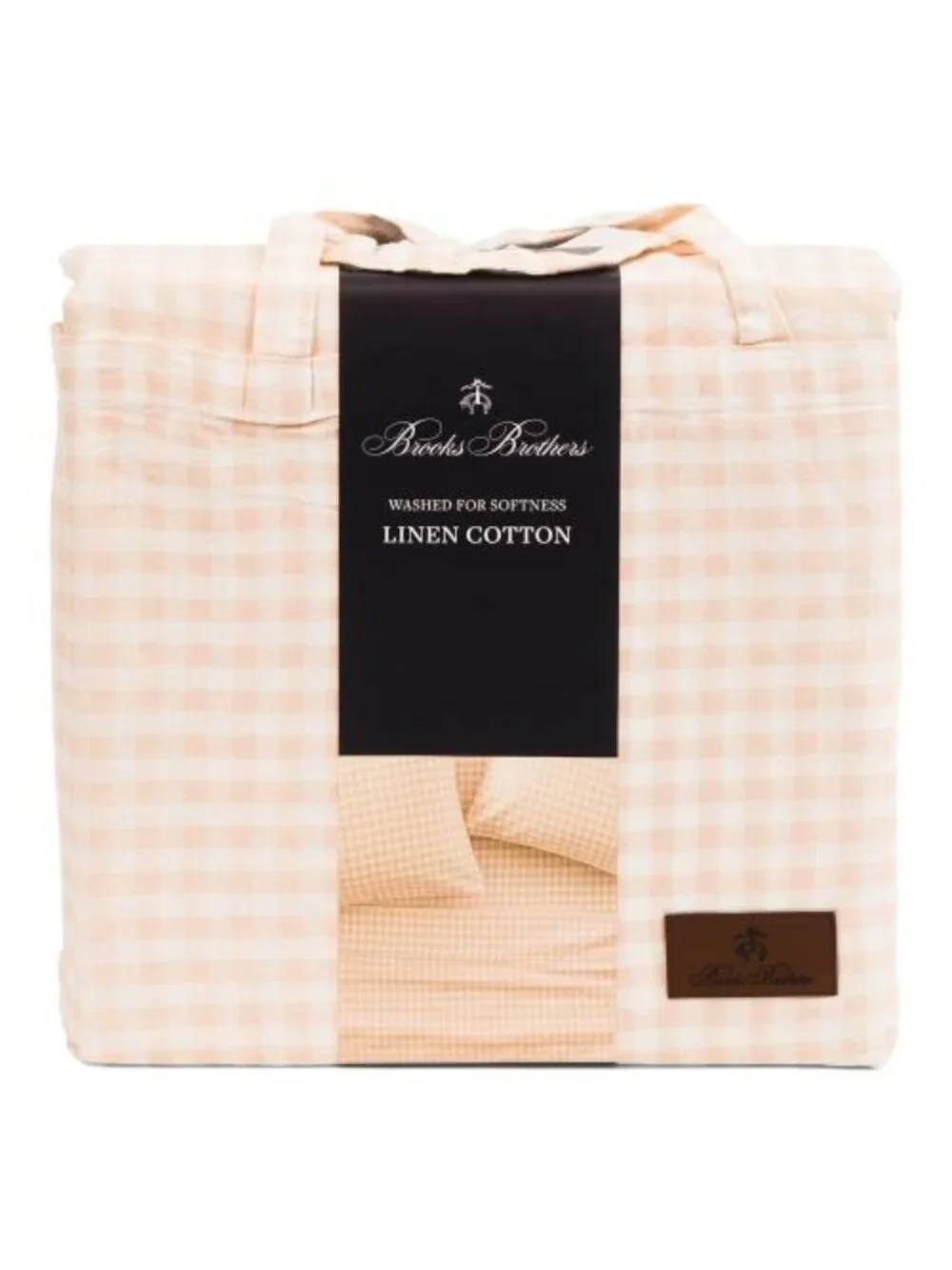 BROOKS BROTHERS Linen Blend Gingham Sheet Set